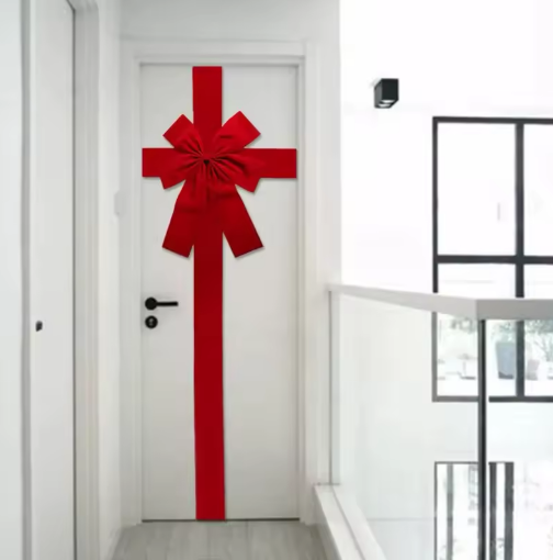 Duża Świąteczna Kokarda na Drzwi